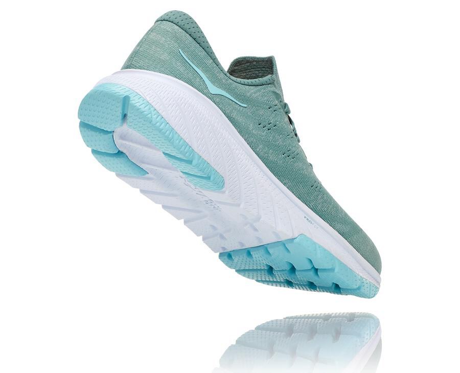 Walking Shoes Womens - Hoka One One Cavu 3 - Blue/White - JELUHVQ-31